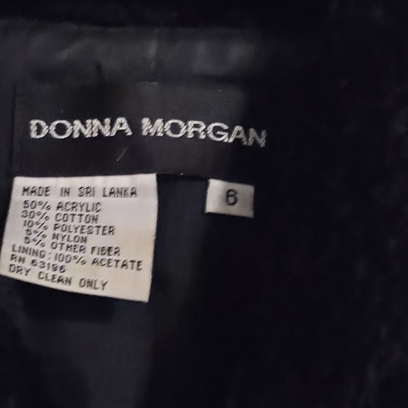 Donna Morgan Black & White Plaid‎ Wool Blend Blazer - Size 6 - Picture 6 of 8